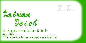 kalman deich business card